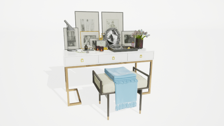 渲染模型_梳妆台102