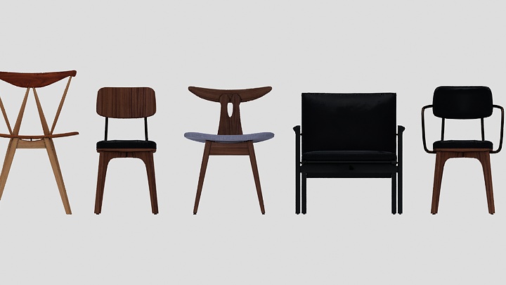 渲染模型_椅子4384