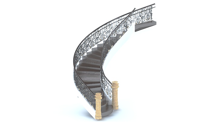 渲染模型_楼梯078