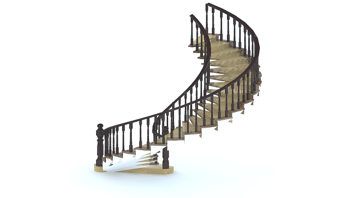渲染模型_楼梯079