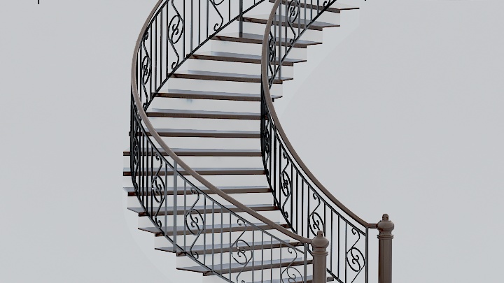 渲染模型_楼梯086