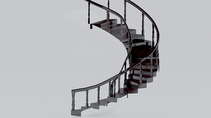 渲染模型_楼梯087