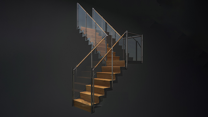 渲染模型_楼梯098