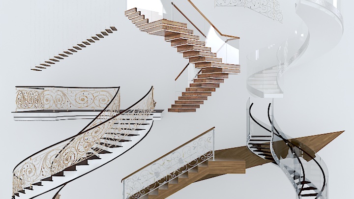 渲染模型_楼梯116