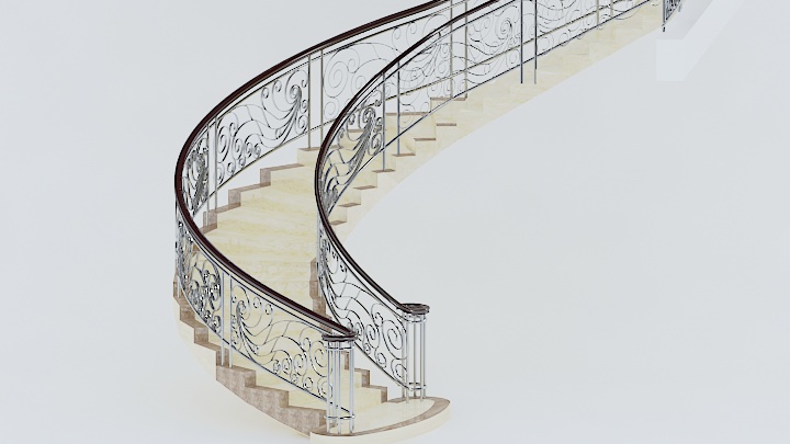 渲染模型_楼梯136