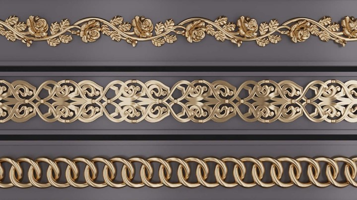 渲染模型_欧式花纹001