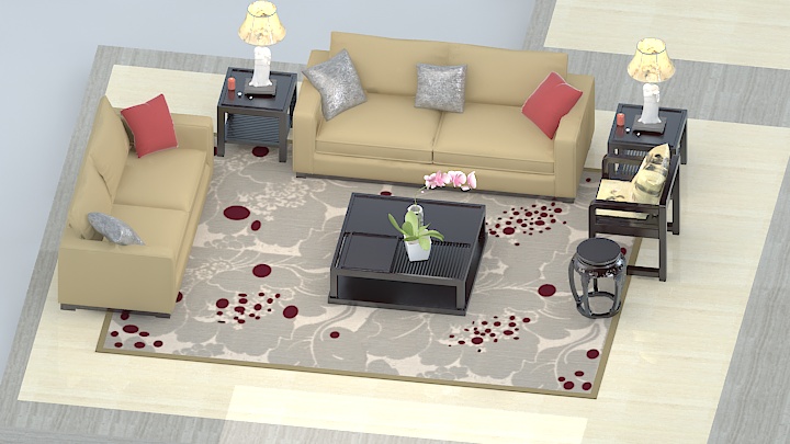 渲染模型_沙发6192