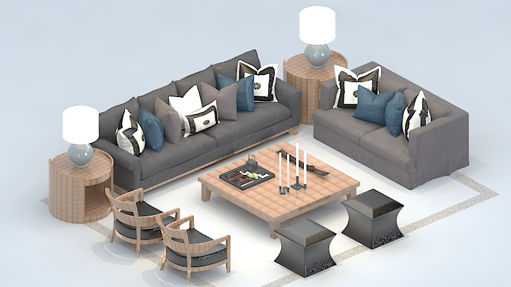渲染模型_沙发6196
