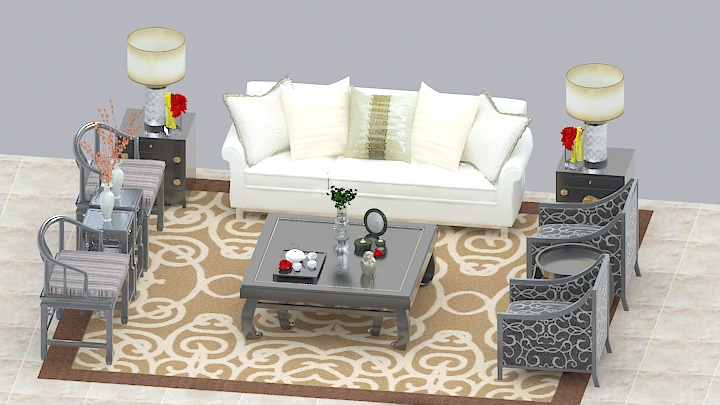 渲染模型_沙发6202
