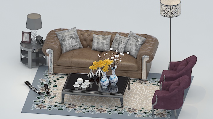 渲染模型_沙发6256