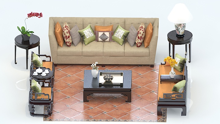 渲染模型_沙发6385