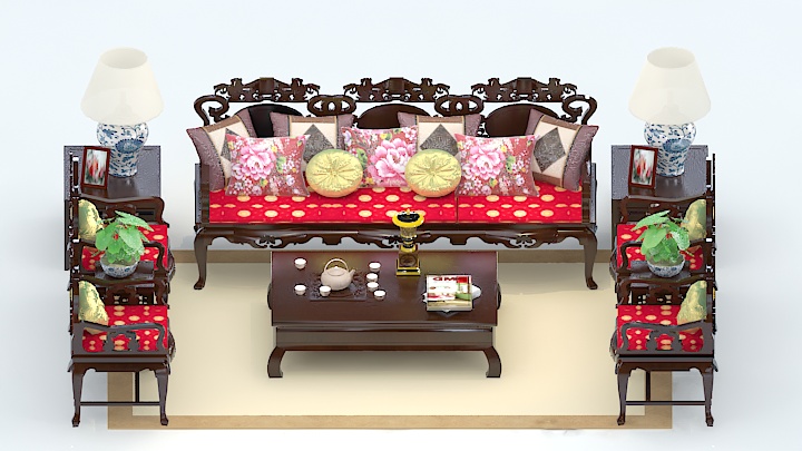 渲染模型_沙发6386