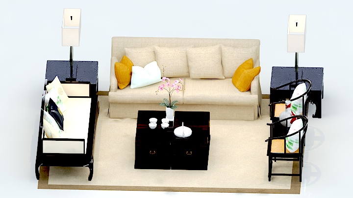 渲染模型_沙发6398