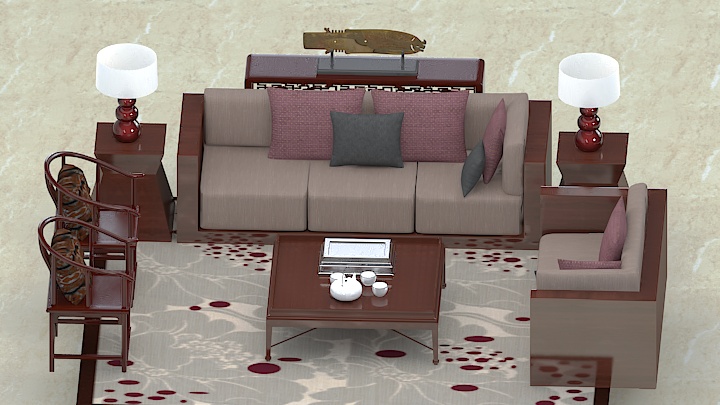 渲染模型_沙发6409