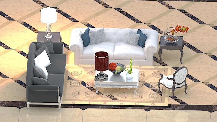 渲染模型_沙发6429