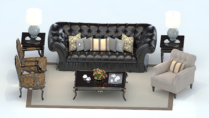 渲染模型_沙发6431