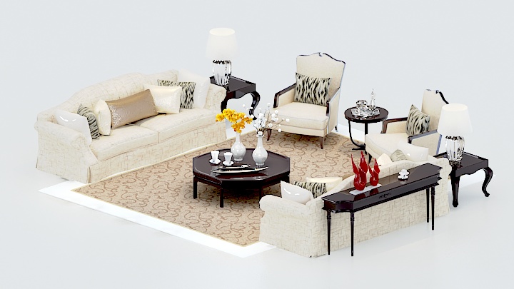 渲染模型_沙发6438