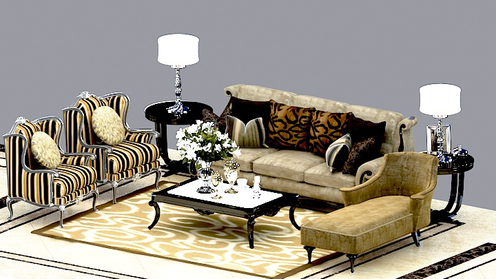 渲染模型_沙发6450