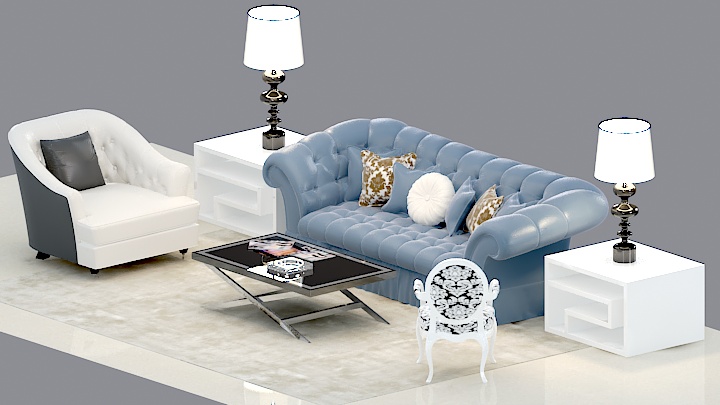 渲染模型_沙发6456