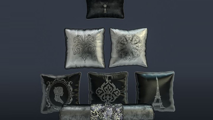 渲染模型_沙发抱枕002