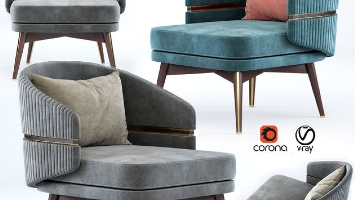 渲染模型_沙发椅199