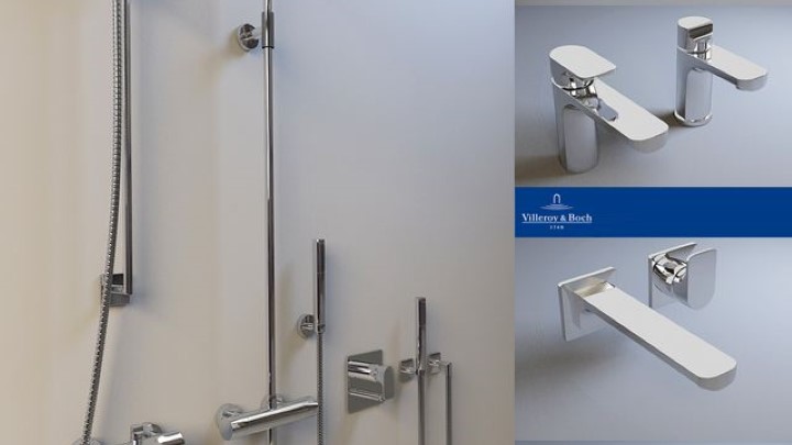 渲染模型_浴室花洒008