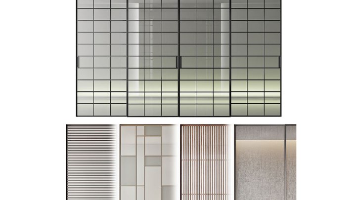 渲染模型_滑门003