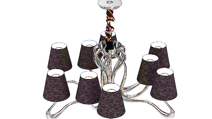 渲染模型_灯具1077