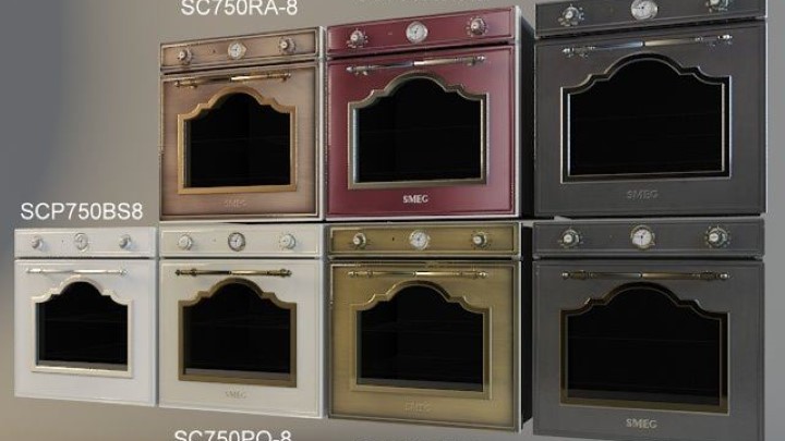 渲染模型_烤箱电磁炉燃气灶一体009