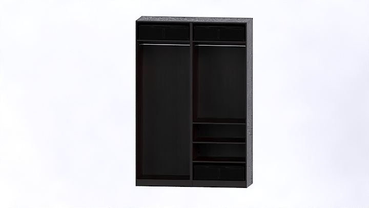 渲染模型_现代实木衣柜007