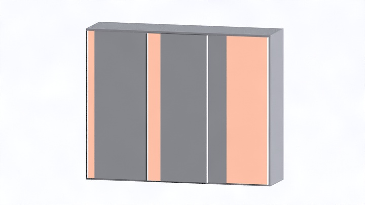 渲染模型_现代实木衣柜019