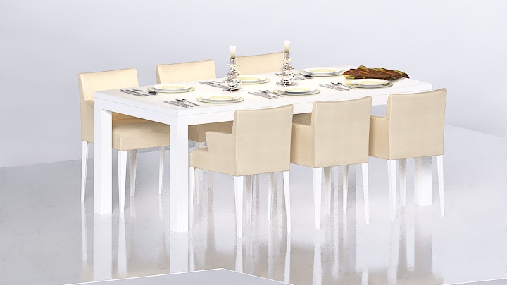 渲染模型_现代桌椅010