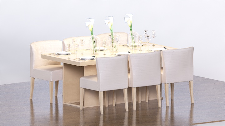 渲染模型_现代桌椅015