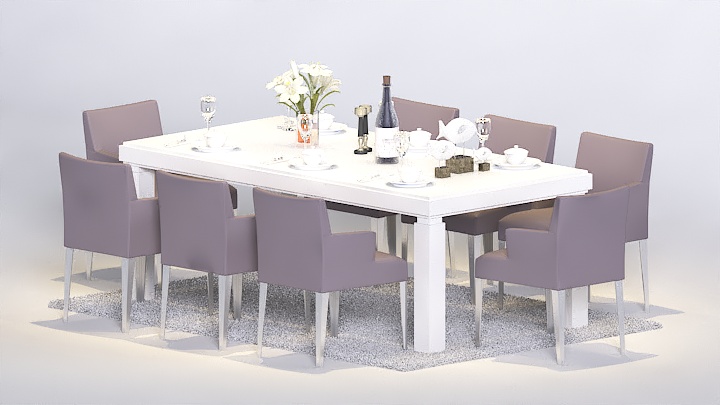 渲染模型_现代桌椅021