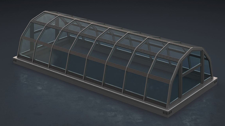 渲染模型_玻璃房001