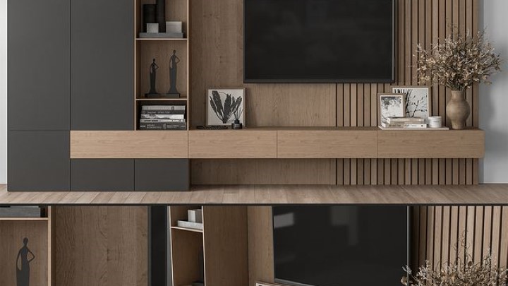 渲染模型_电视墙146