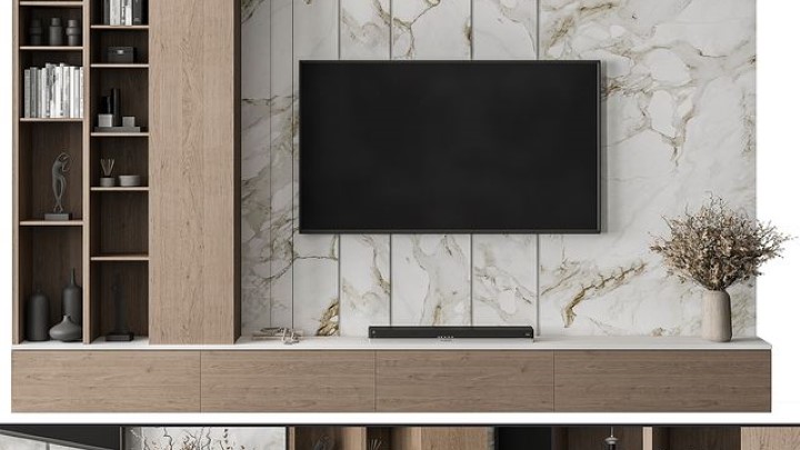 渲染模型_电视墙149