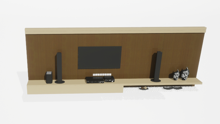 渲染模型_电视墙150