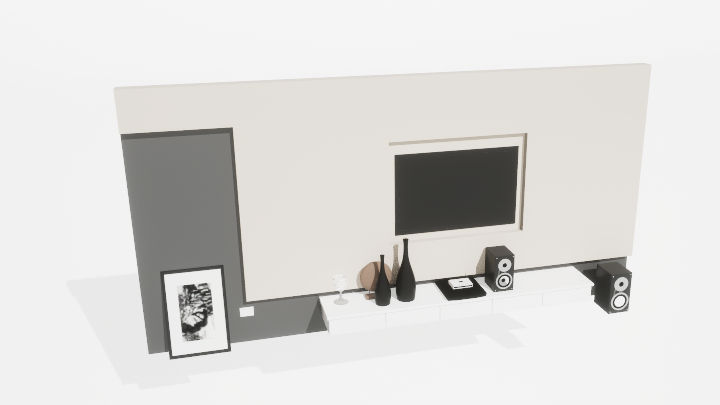 渲染模型_电视墙154