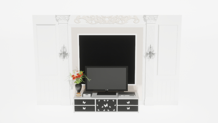 渲染模型_电视墙160