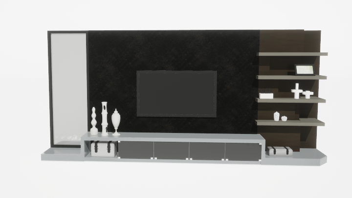 渲染模型_电视墙162