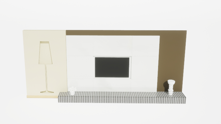 渲染模型_电视墙166