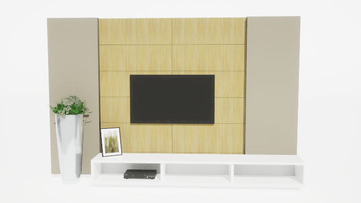 渲染模型_电视墙170