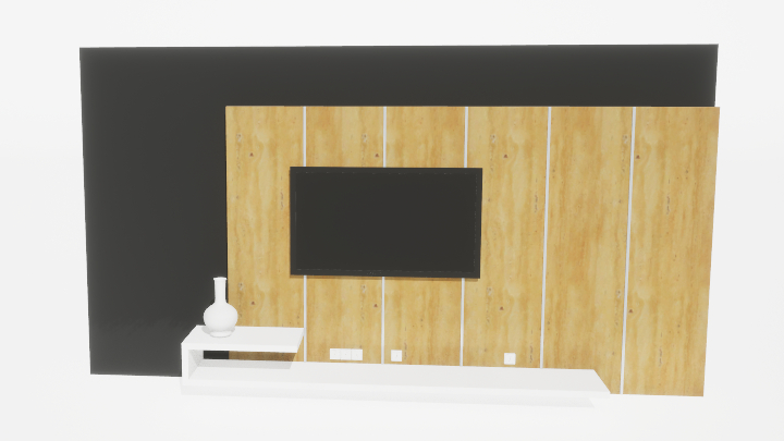 渲染模型_电视墙177