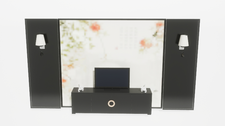 渲染模型_电视墙201