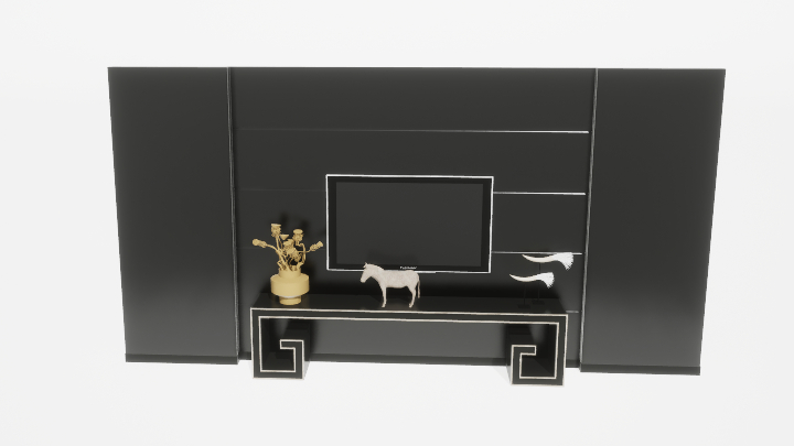 渲染模型_电视墙203