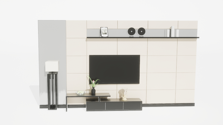 渲染模型_电视墙226