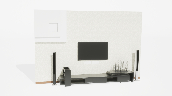 渲染模型_电视墙228