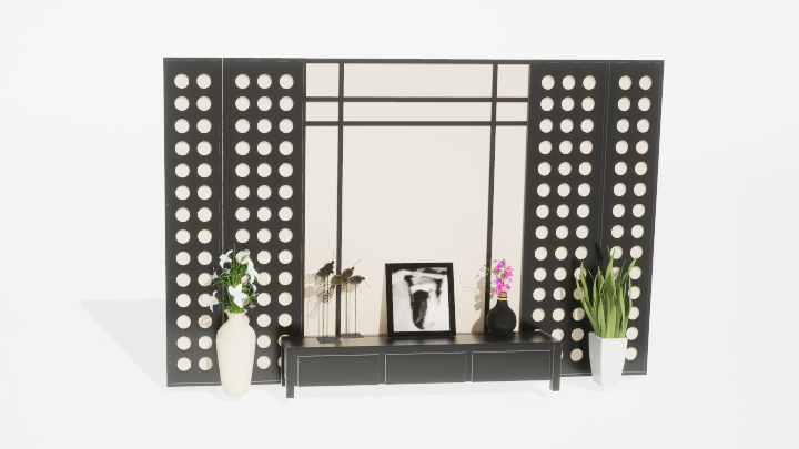 渲染模型_电视墙229