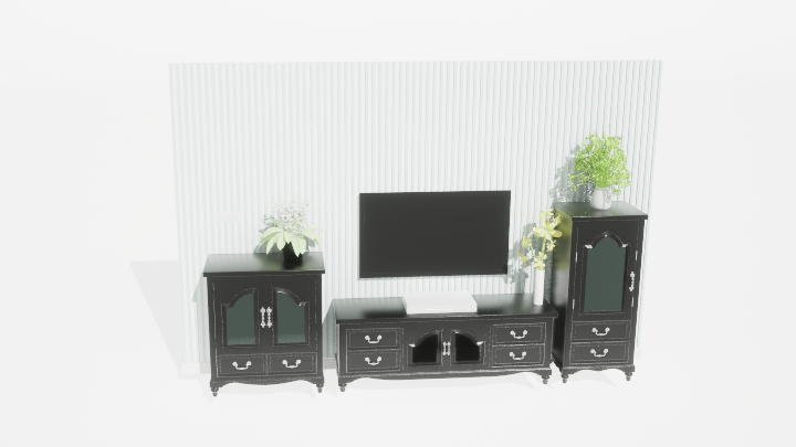 渲染模型_电视墙231